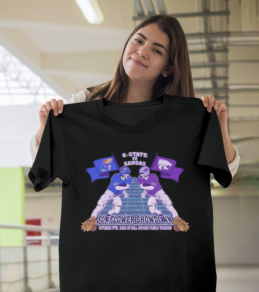 K State Vs Kansas Sunflower Showdown October 17th 2026 Bill Snyder Family Stadium T-Shirt