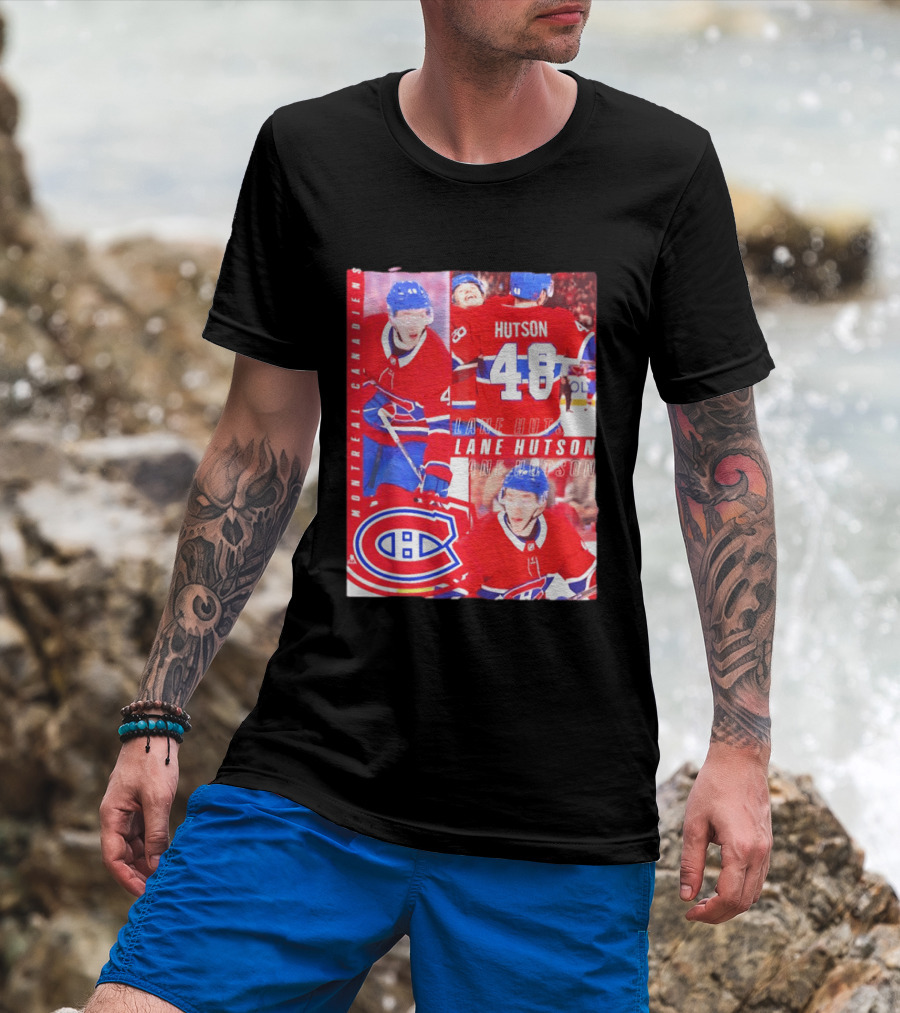Montreal Canadiens Lane Hutson 48 All For One Moment T-Shirt