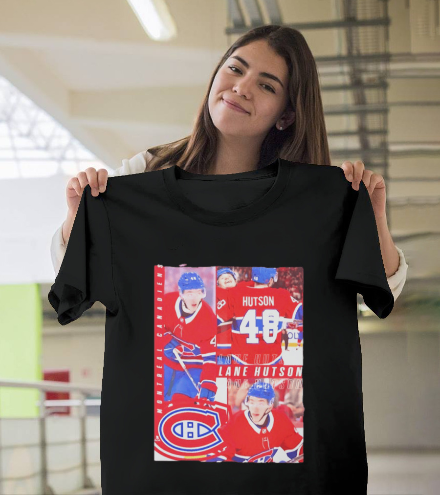 Montreal Canadiens Lane Hutson 48 All For One Moment T-Shirt