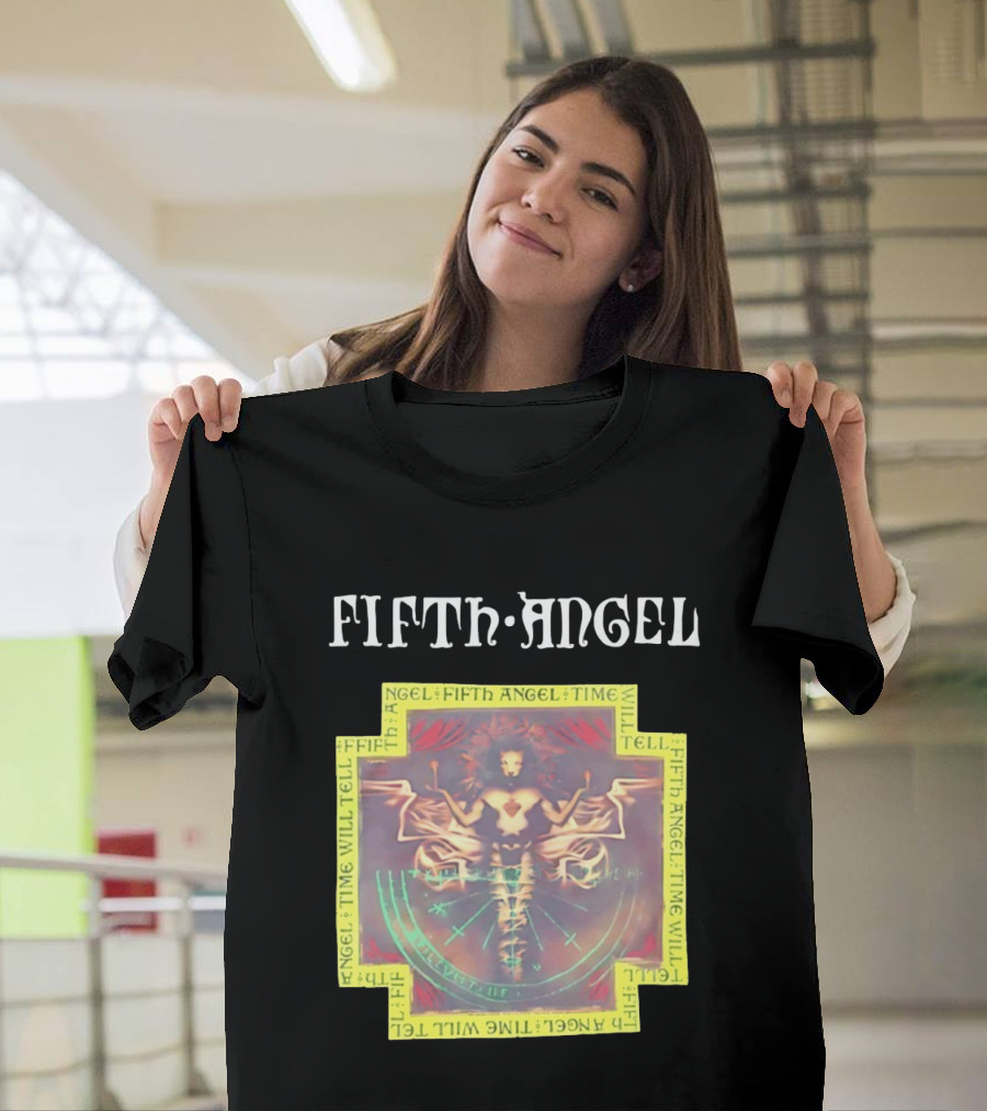Fifth Angel Time Will Tell Album Art Music Band T-Shirt