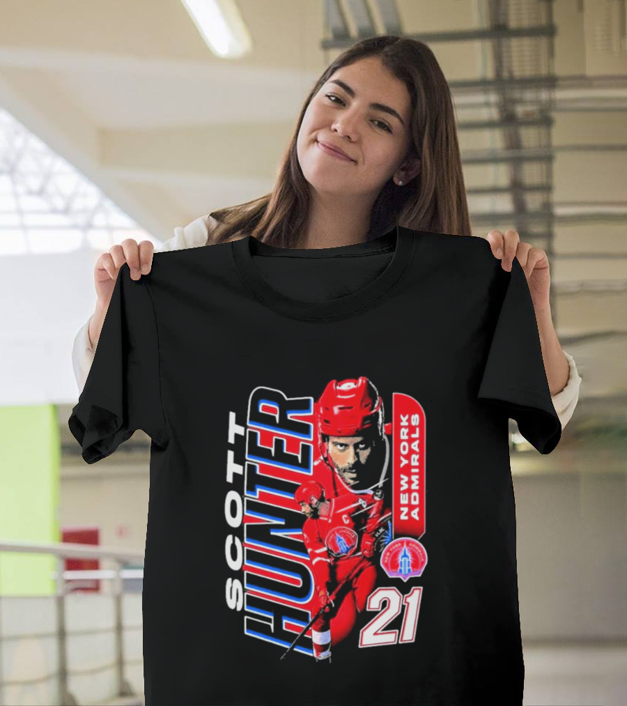 Scott Hunter New York Admirals 21 Hockey Team Player T-Shirt