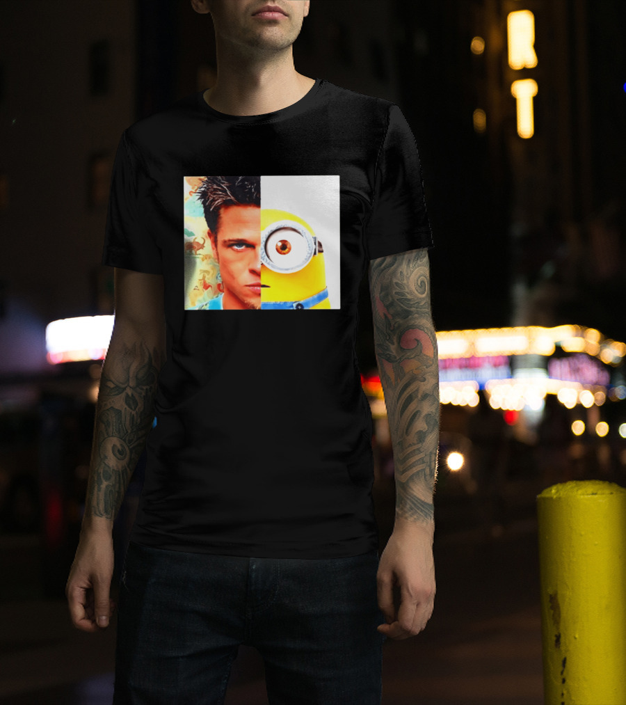 Tyler Durden Minions Split Face Mashup T-Shirt