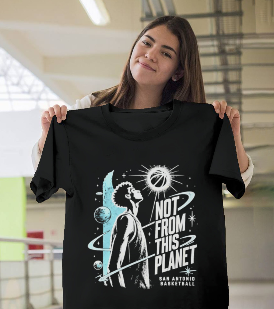 Victor Wembanyama San Antonio Basketball Not From This Planet Space Alien T-Shirt