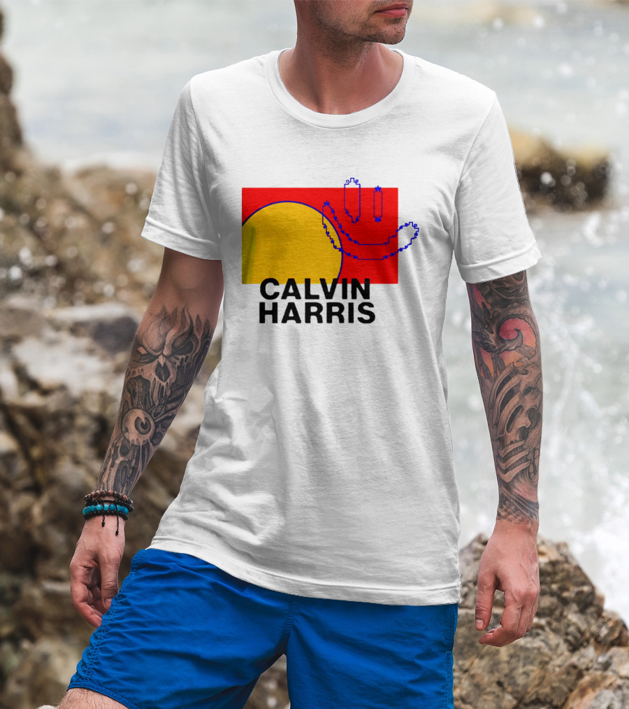 Calvin Harris North America 2027 Tour Dates Pixel T-Shirt