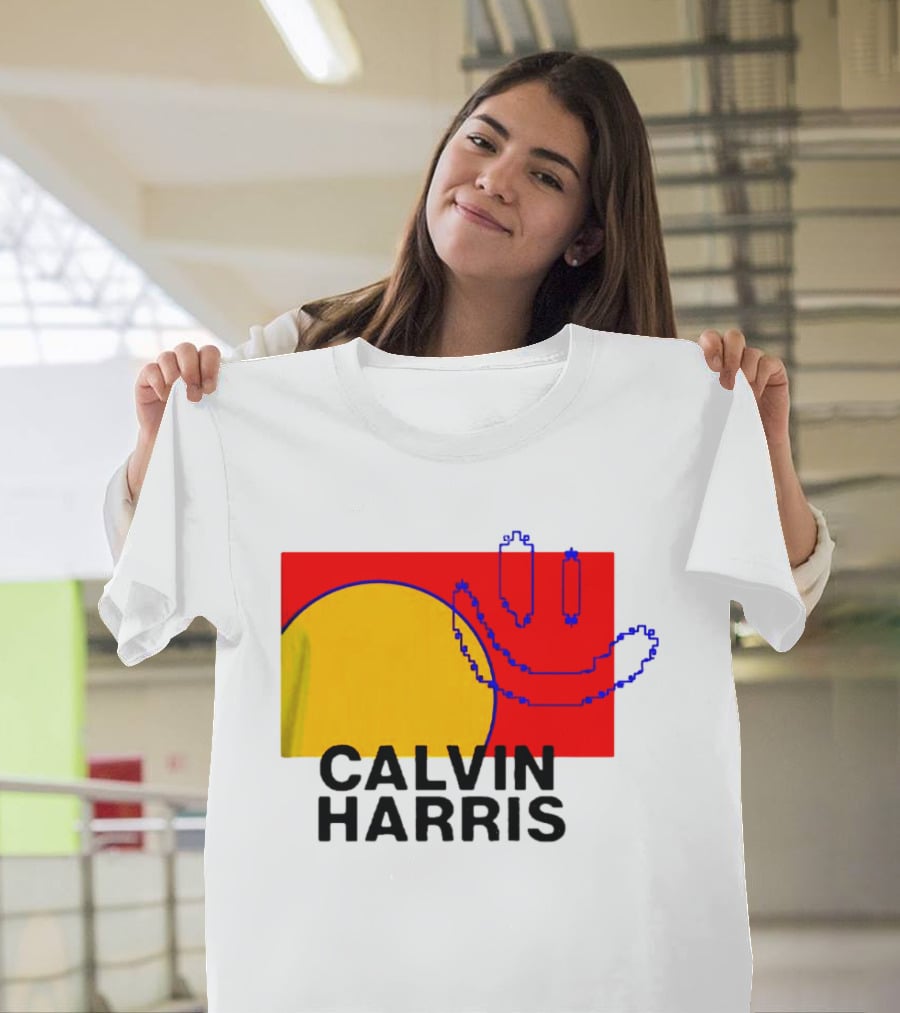 Calvin Harris North America 2027 Tour Dates Pixel T-Shirt