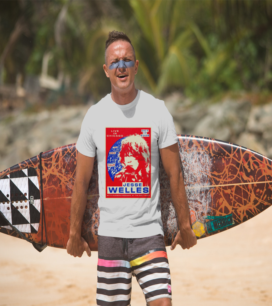 Live In Chicago Jesse Welles The Red Tour Oct 17 2026 With Hudson Freeman At The Salt Shed T-Shirt