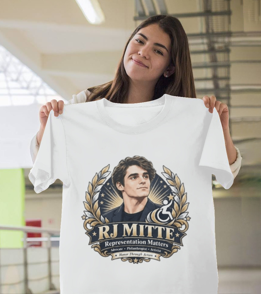 RJ Mitte Representation Matters Advocate Philanthropist Activist Honor Through Action T-Shirt