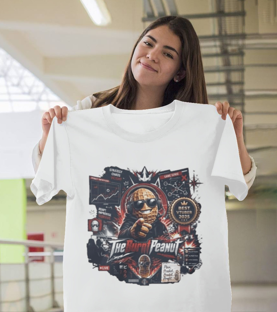 TheBurntPeanut Best VTuber 2025 Strategy Chaos Game Sense Victory T-Shirt