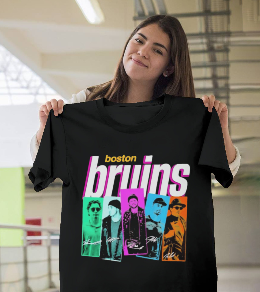 Boston Bruins Boy Band 2026 Player Portraits T-Shirt