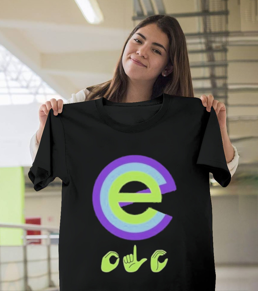Inclusive E Sign Language Symbol DHH T-Shirt