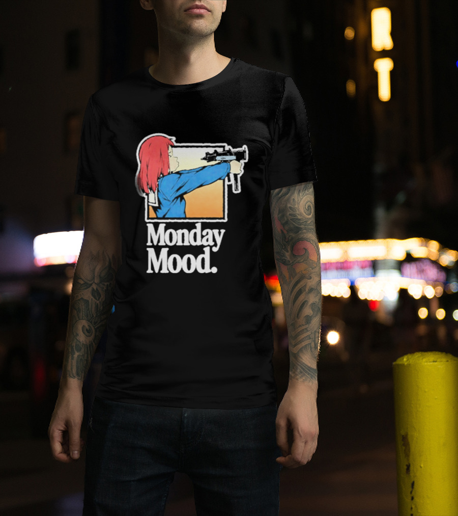 Mamimi Samejima Fooly Cooly Monday Mood Anime Gun Playful Vibe T-Shirt