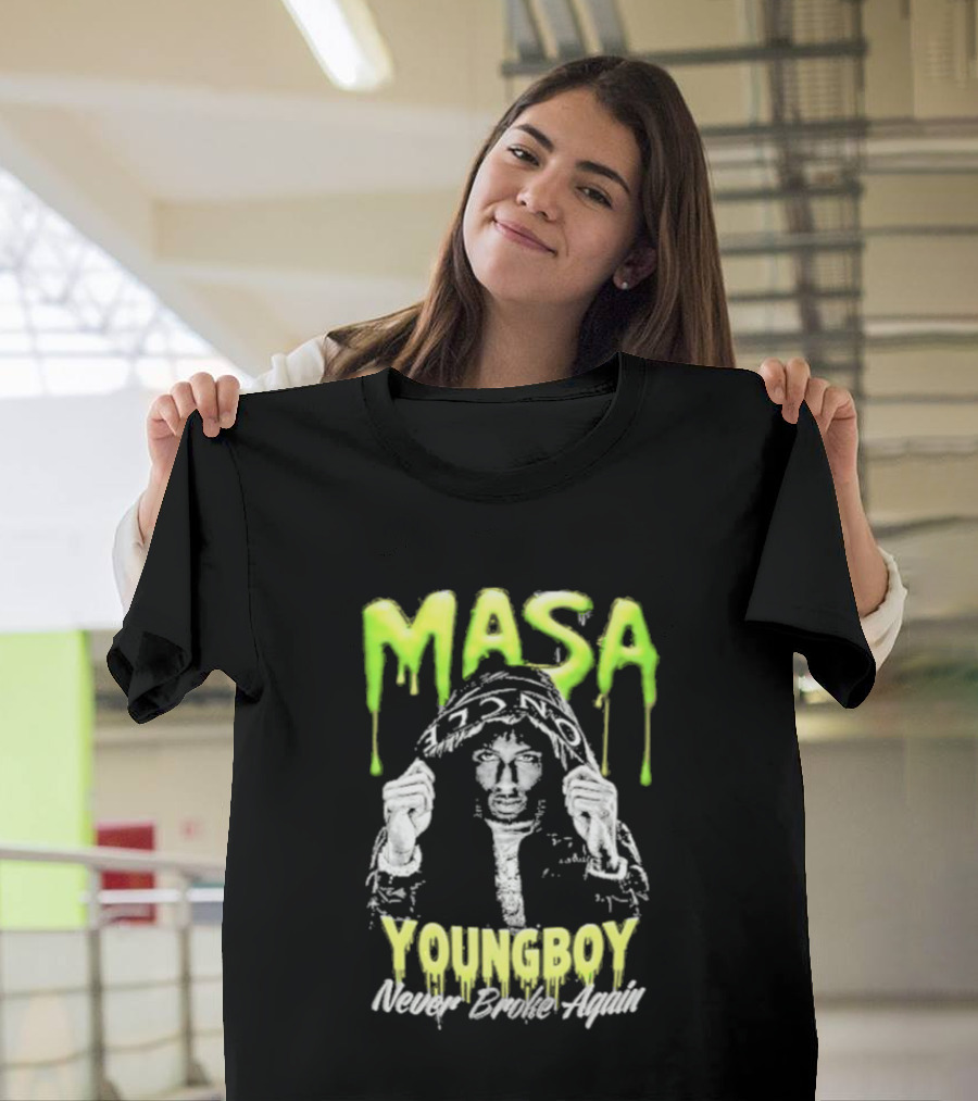 Masa Youngboy Never Broke Again Green Drip T-Shirt