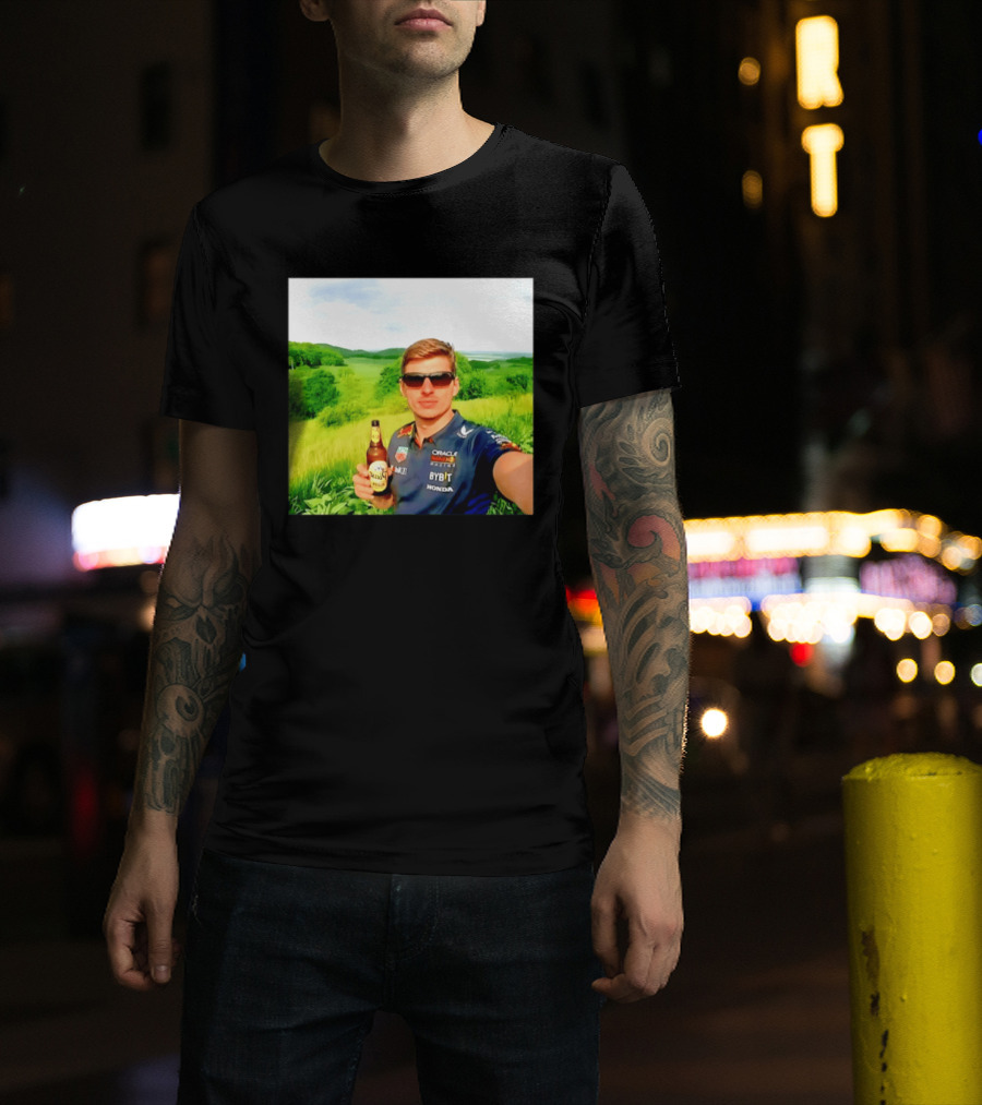 Max Verstappen Beyond The Track Oracle Red Bull Racing Honda Beer Experience T-Shirt