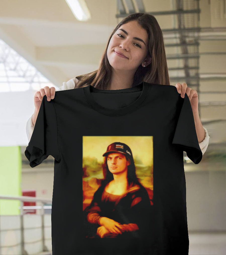 Max Verstappen Mona Lisa Meme Red Bull Racing Cap T-Shirt