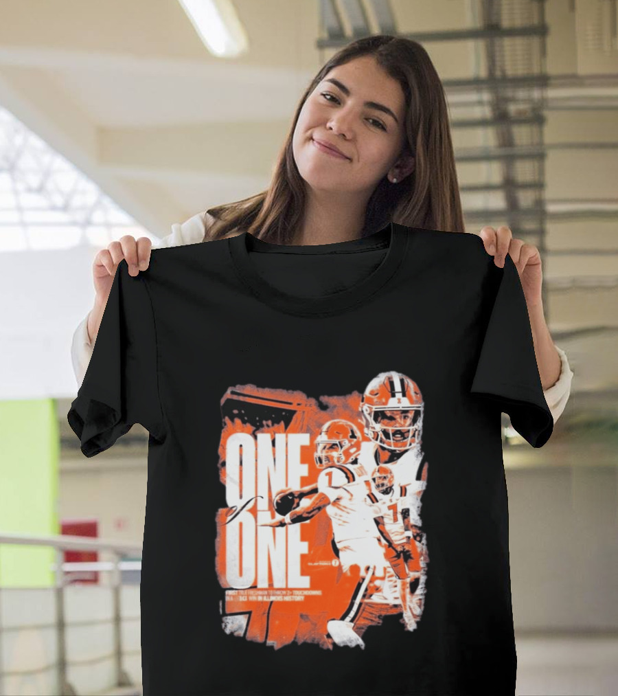 Michael Clayton II Illinois Historic Freshman Touchdown Win T-Shirt