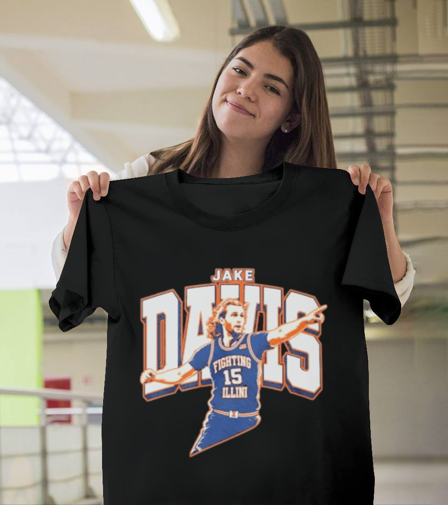 Jake Davis 15 Fighting Illini Basketball T-Shirt