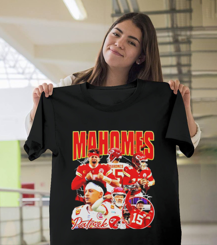 Patrick Mahomes Kansas City Chiefs 15 Red Gold Champion 2026 T-Shirt