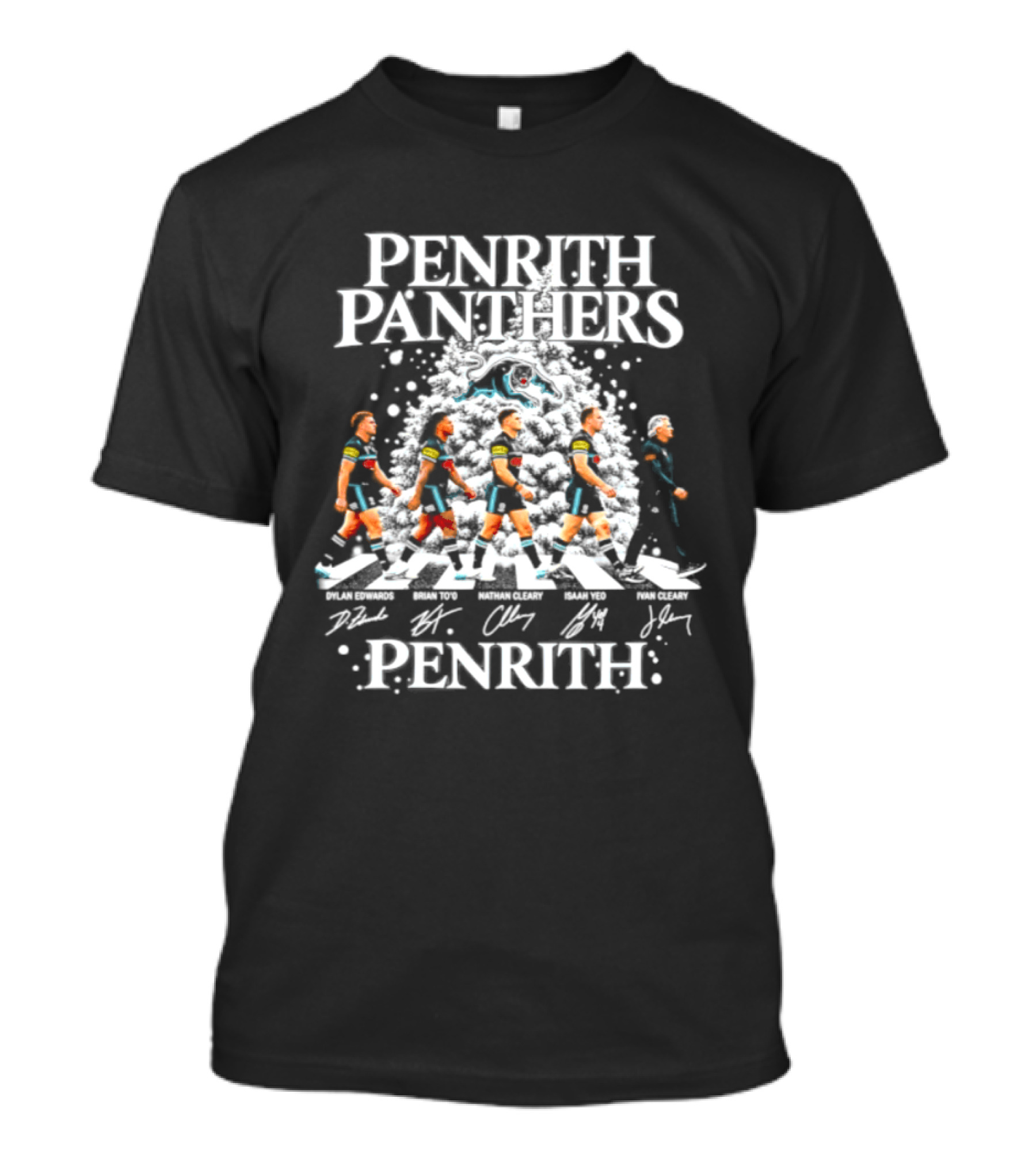 Penrith Panthers NRL Christmas 2026 Players Signatures T-Shirt