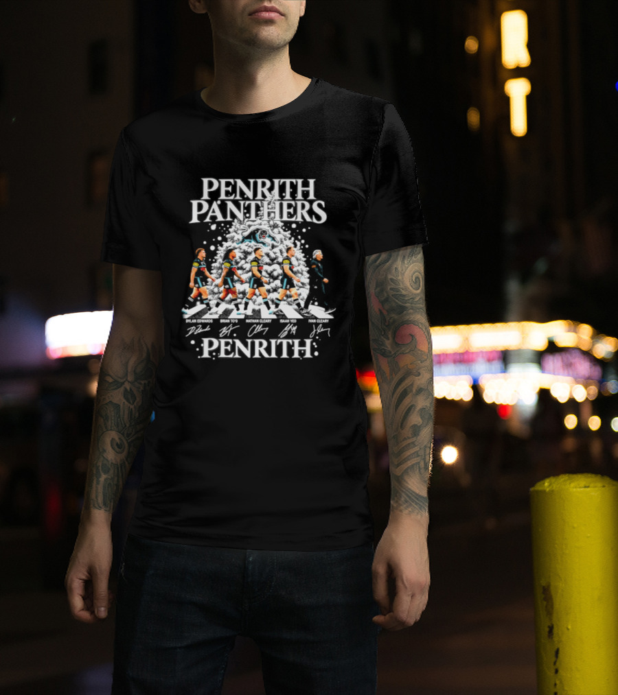 Penrith Panthers NRL Christmas 2026 Players Signatures T-Shirt