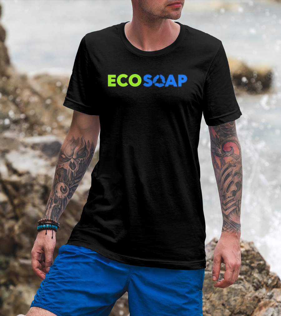 Purchased Equals 100 Bars Donated Ecosoap Green Blue Recycling T-Shirt