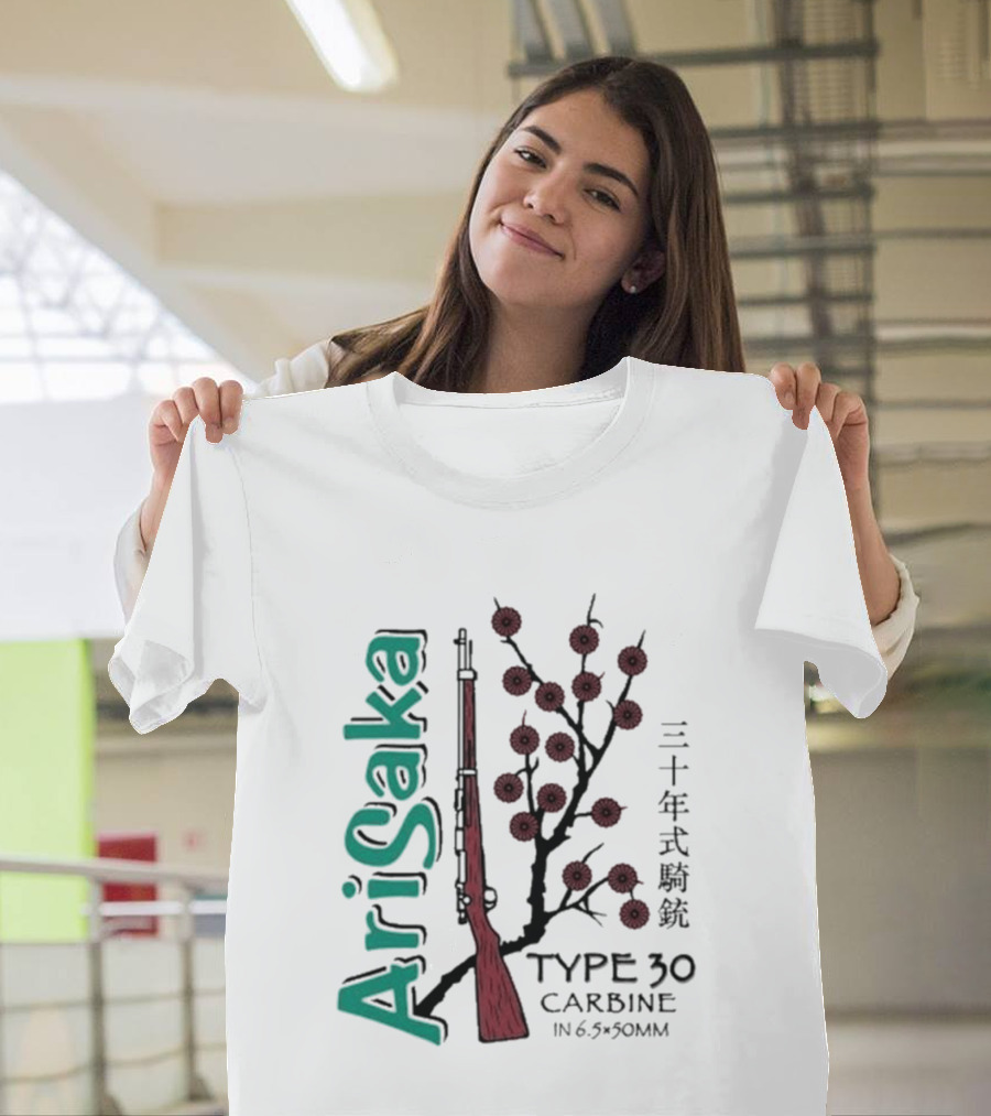 Arisaka Type 30 Carbine 6.5x50mm Japanese Rifle Sakura Branch T-Shirt
