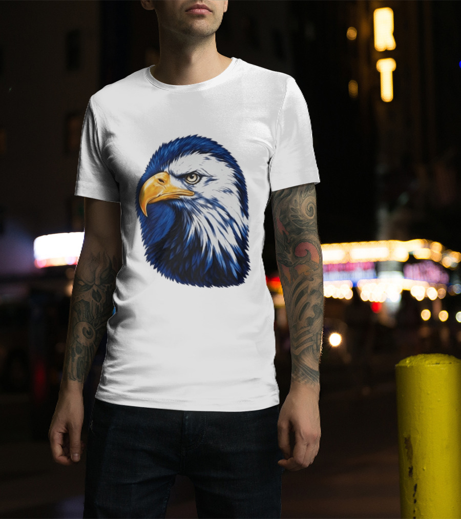 Daisy Edgar Jones Eagle Raglan Blue And White Bird T-Shirt