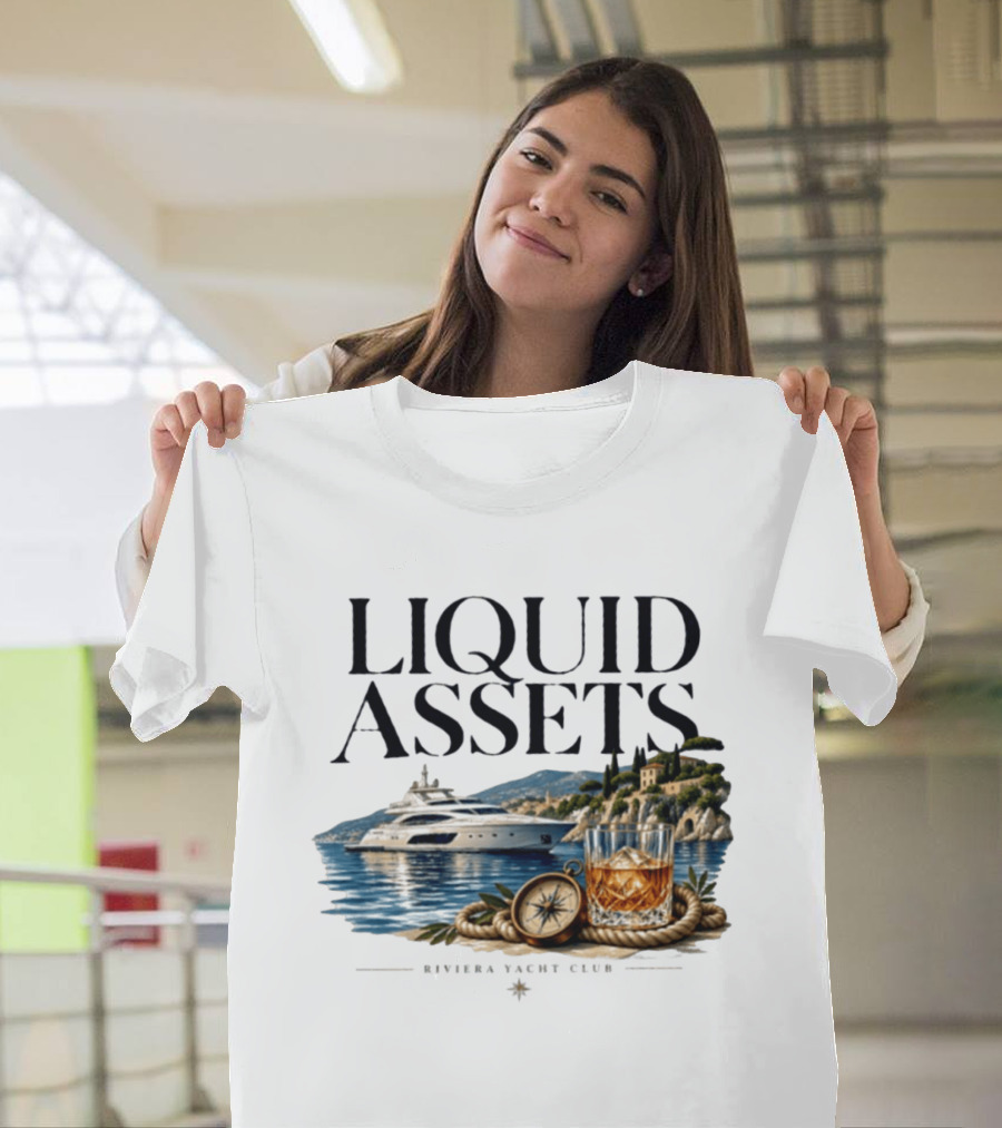 Liquid Assets Yacht Club Ferretti Custom Line Riviera Sailing T-Shirt