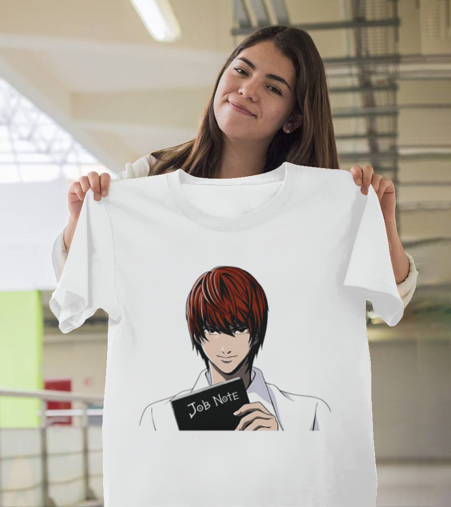 Job Note Parody Light Yagami Character Anime Manga T-Shirt