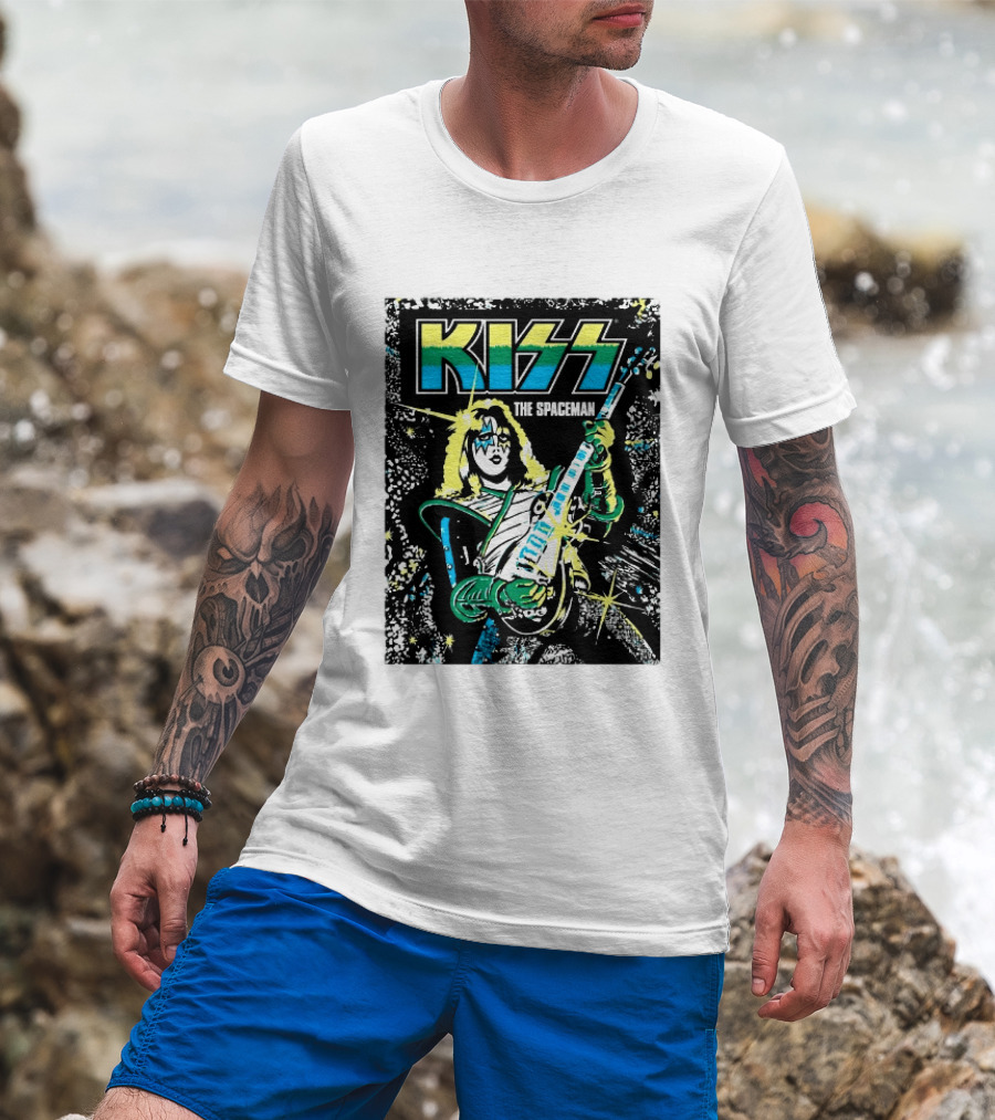 Kiss The Spaceman Ace Frehley Ben Cooper Action Figures Halloween 2026 70s T-Shirt