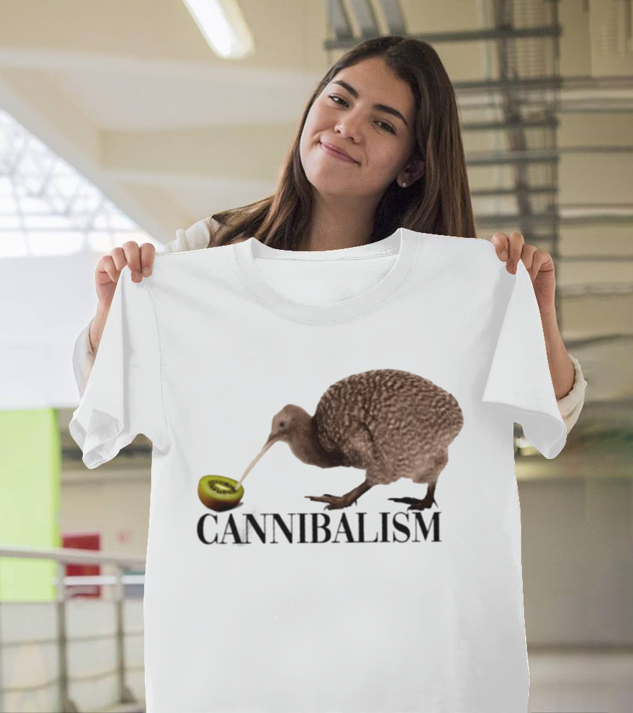 Kiwi Bird Cannibalism With Kiwi Fruit Pun Nature T-Shirt