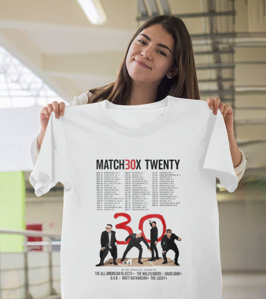 Matchbox 20th Anniversary Tour 2027 Featuring All American Rejects And The Wallflowers T-Shirt