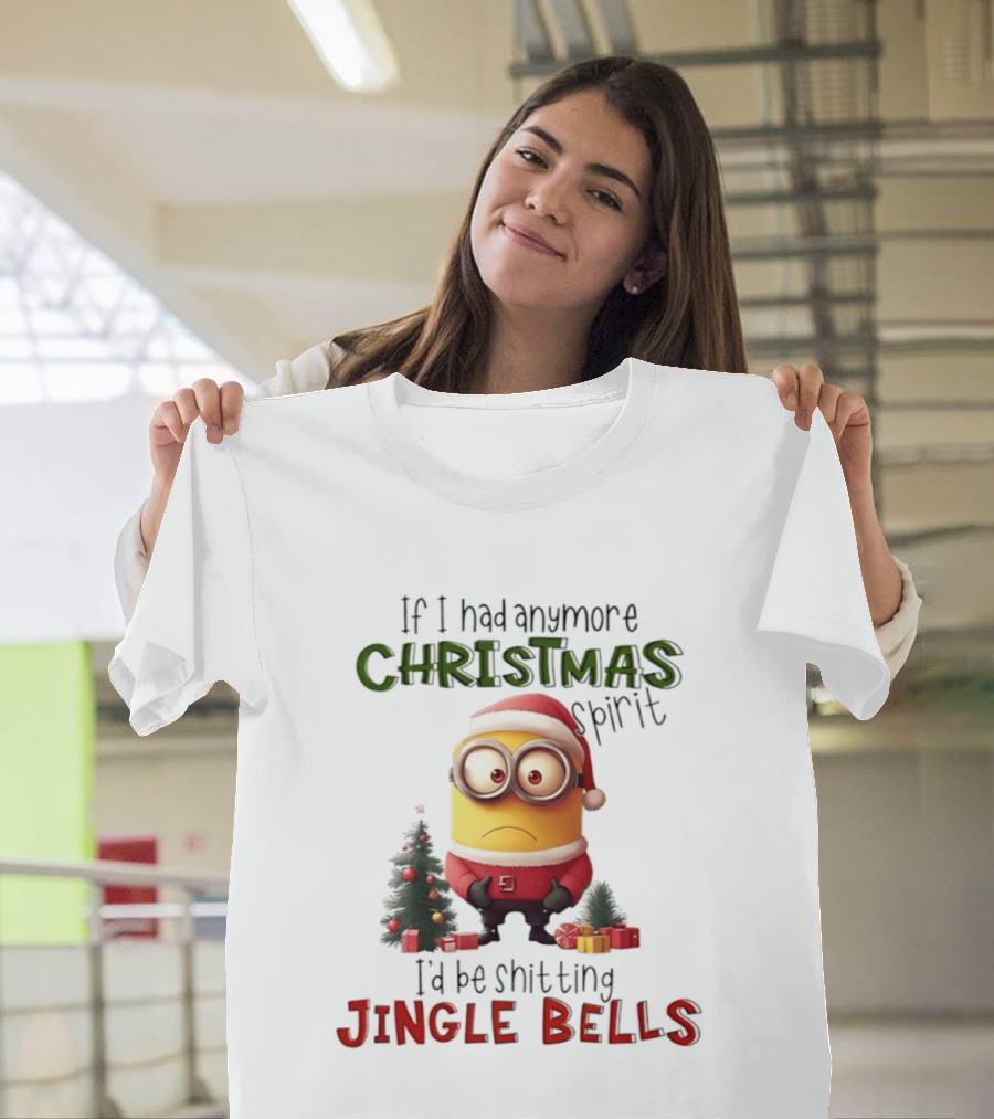 Minions Christmas Spirit Jingle Bells Funny Holiday T-Shirt