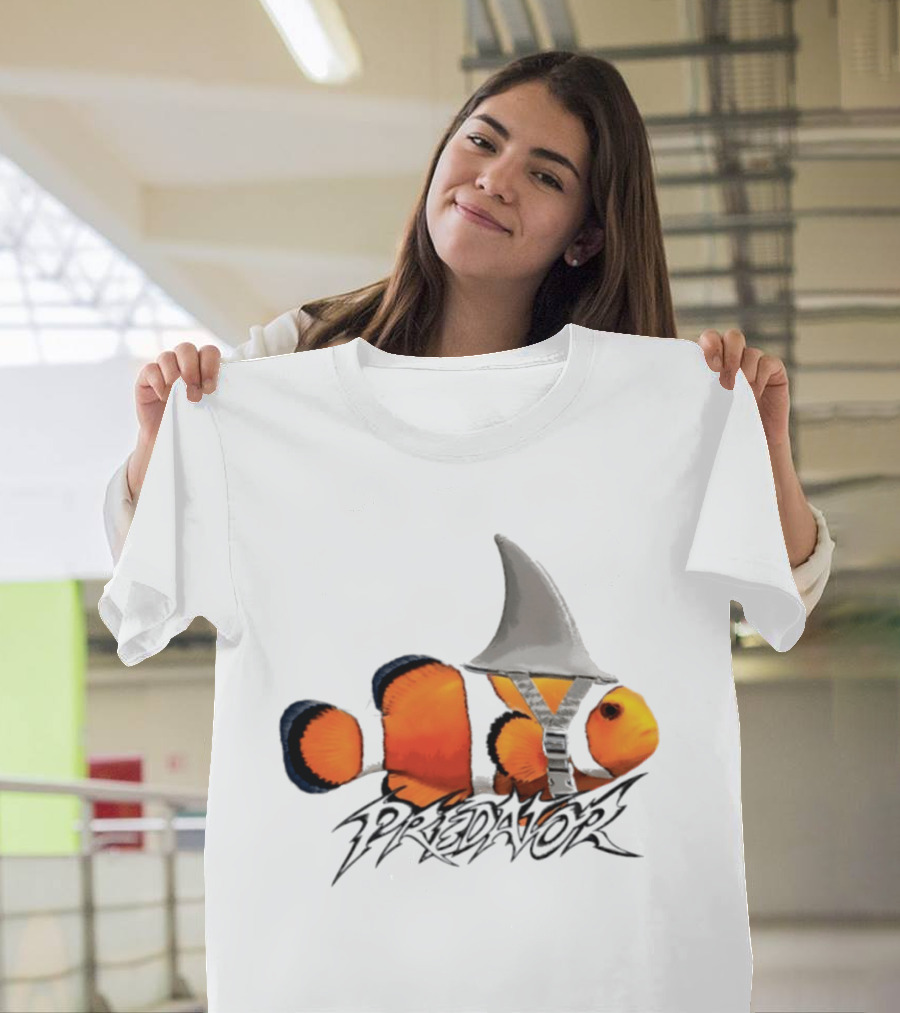 Predator Clown Nemo X Shark Fin Helmet T-Shirt