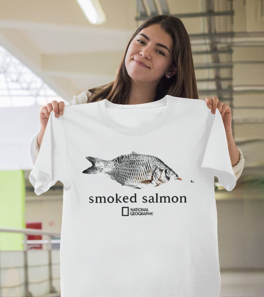 National Geographic Smoked Salmon Fish Cigarette T-Shirt