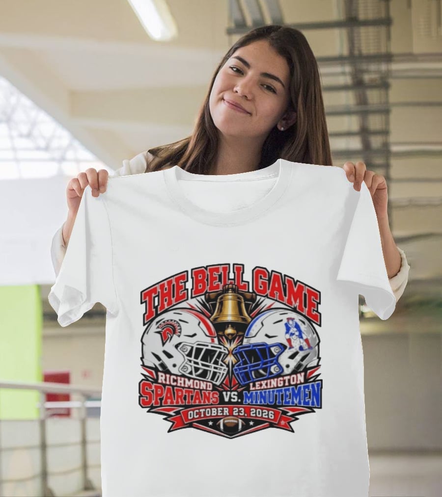 The Bell Game Richmond Spartans Vs Lexington Minutemen October 23 2026 Football Rivalry Matchup T-Shirt