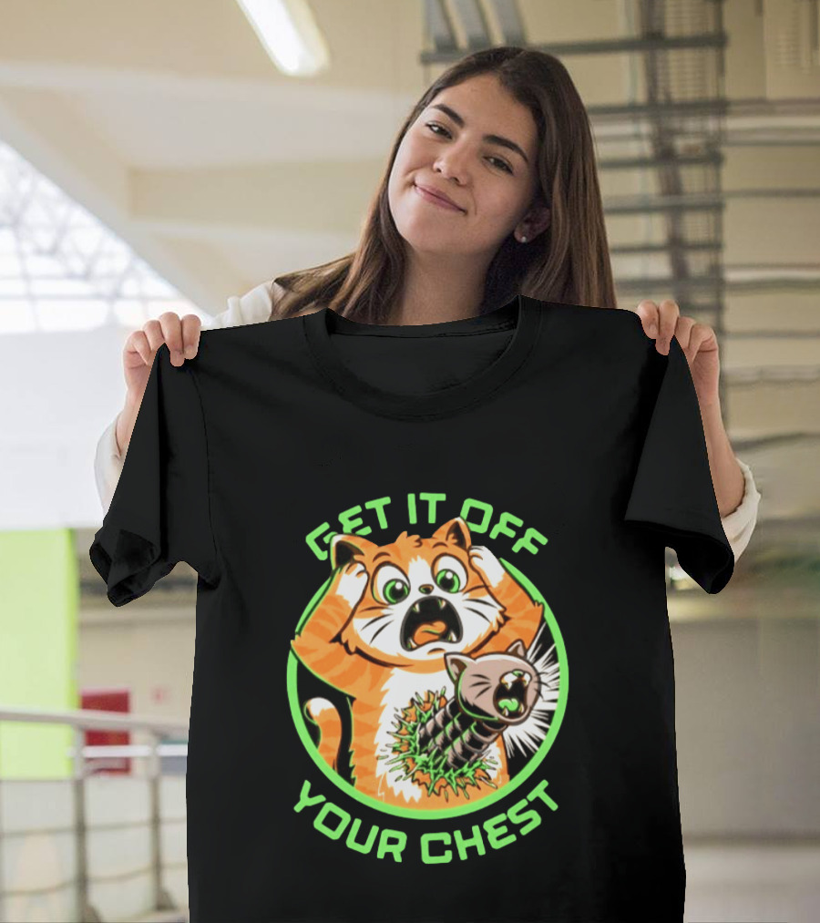 Get It Off Your Chest Alien Cat Mashup T-Shirt