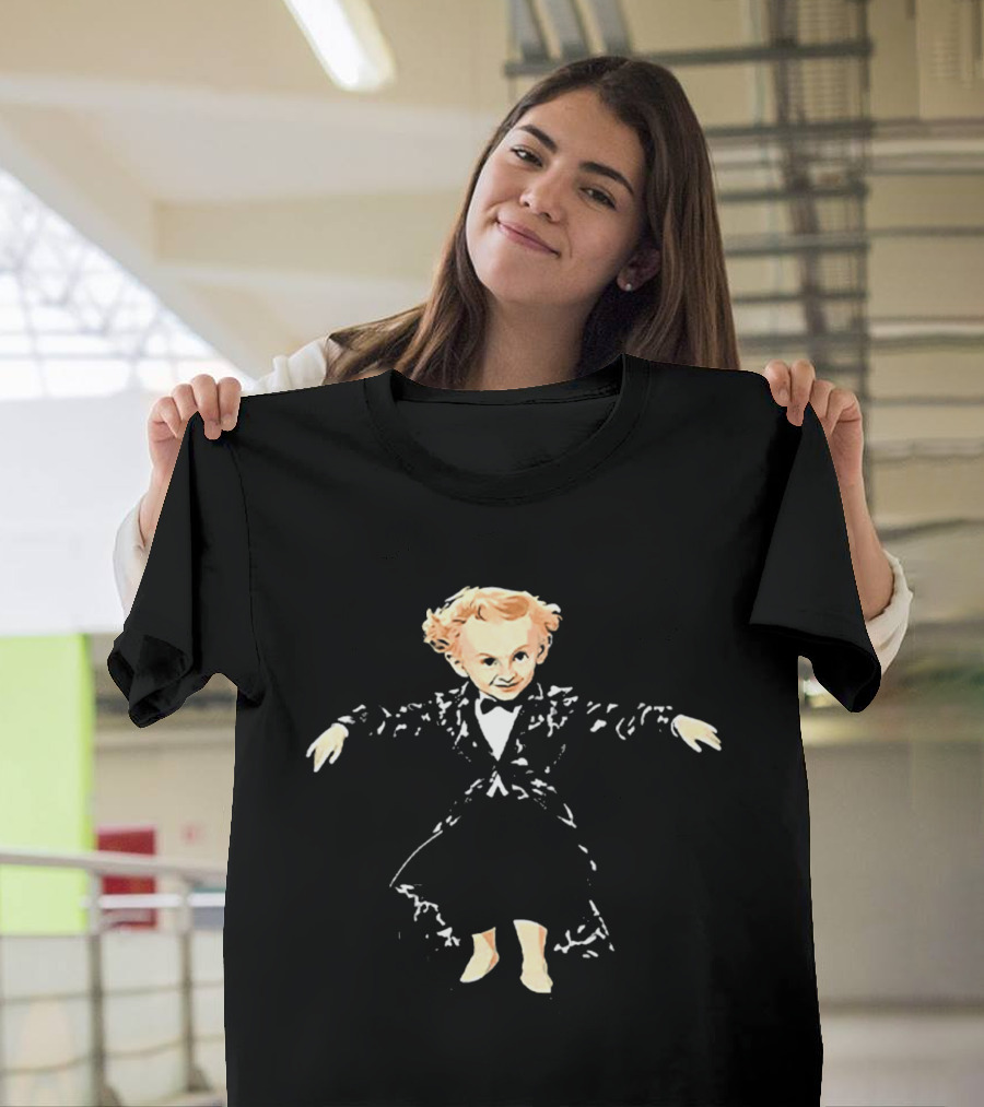 Little Gentleman Boy In Tuxedo Dancing Charming Pose T-Shirt
