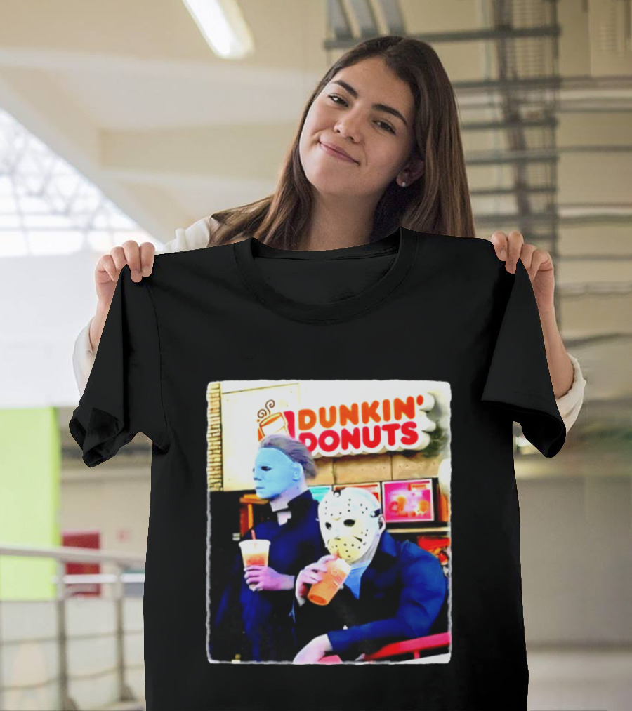 Dunkin Donuts Halloween 2026 Michael Myers Jason Voorhees Meme T-Shirt