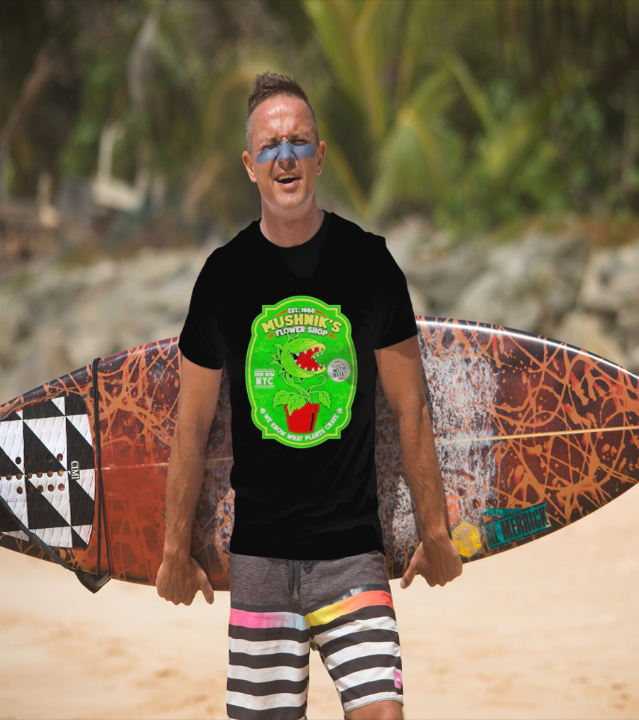 Mushnik's Flower Shop Est 1986 Skid Row NYC Plants With Bite We Know What Plants Crave T-Shirt