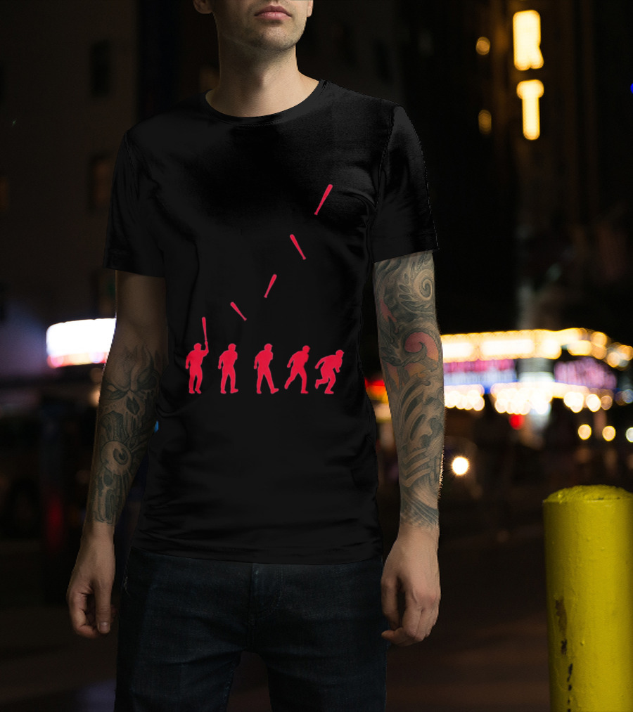 Petey Halpin Cleveland Guardians Evolution Bat Flip Rally Sequence T-Shirt