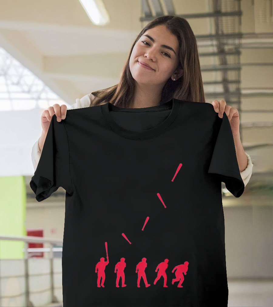 Petey Halpin Cleveland Guardians Evolution Bat Flip Rally Sequence T-Shirt