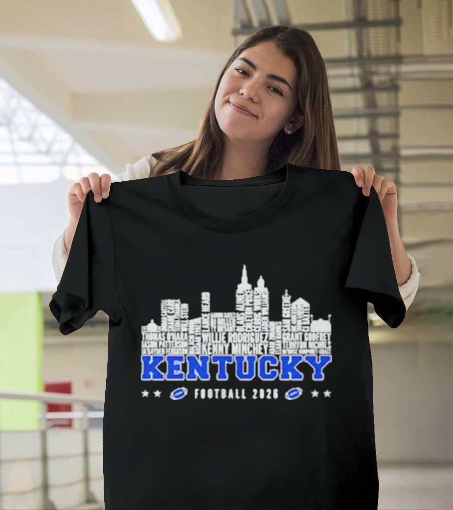 Kentucky Wildcats Football 2026 Skyline City Name T-Shirt