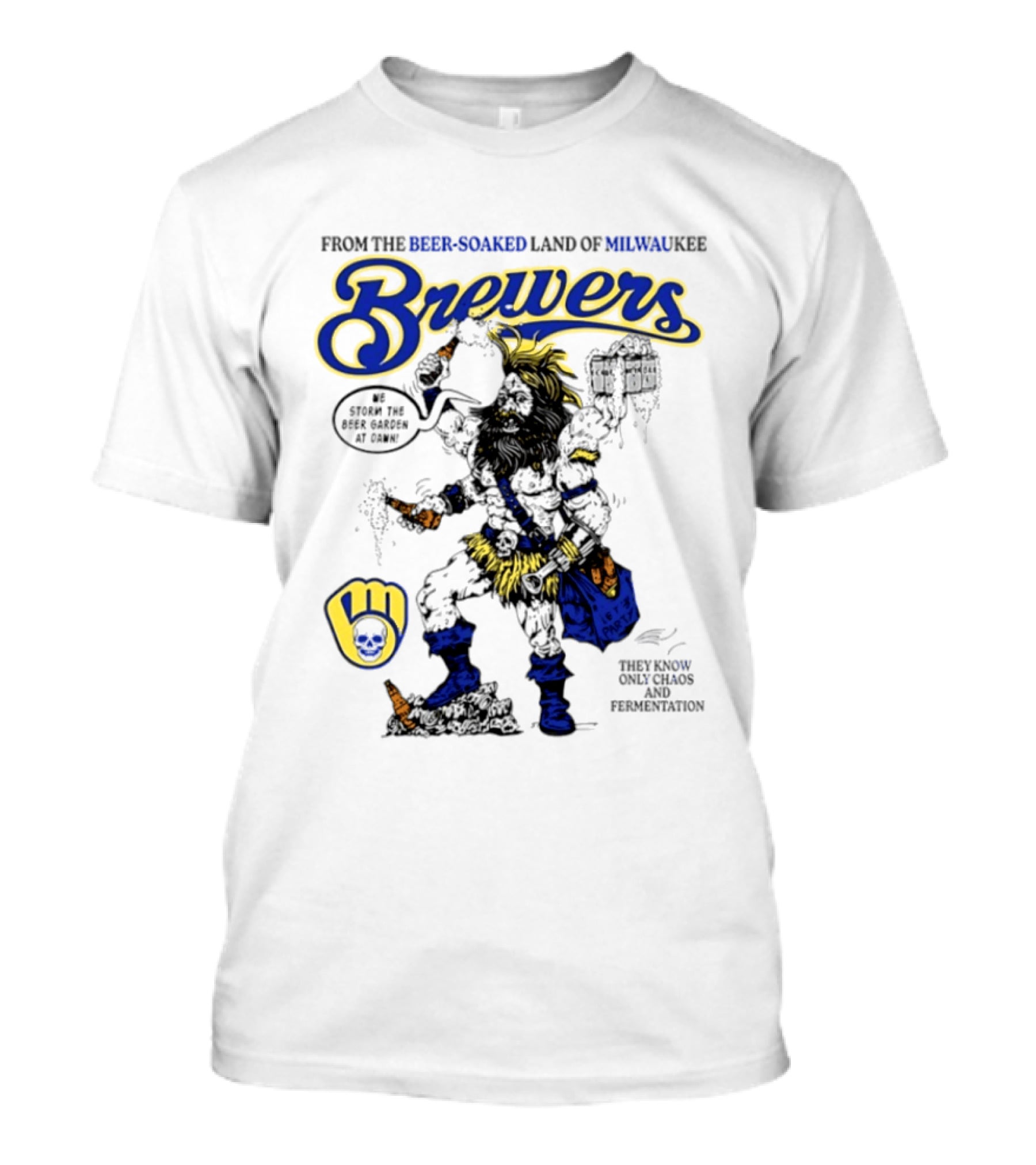 Brewers From The Beer Soaked Land Of Milwaukee Milwaukee Baseball Glove Hand T-Shirt