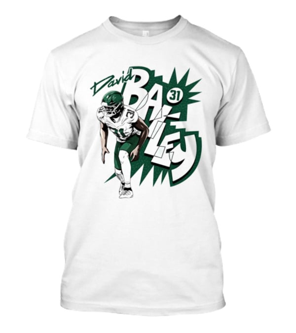 David Bailey 31 New York Jets Football Player Comic T-Shirt