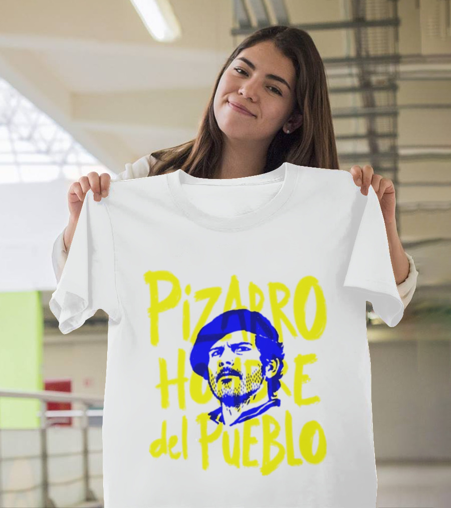 Pizarro Hombre Del Pueblo Latin American Yellow Blue T-Shirt