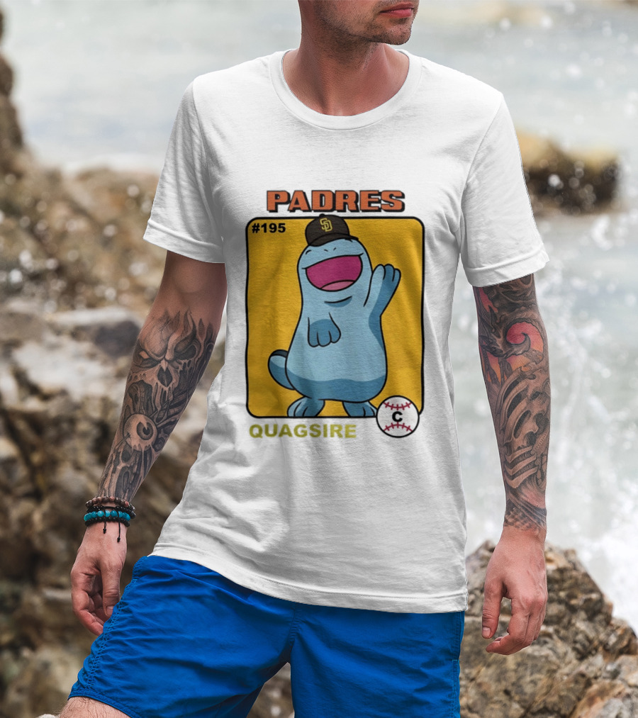 San Diego Padres Quagsire Pokemon Collaboration #195 T-Shirt