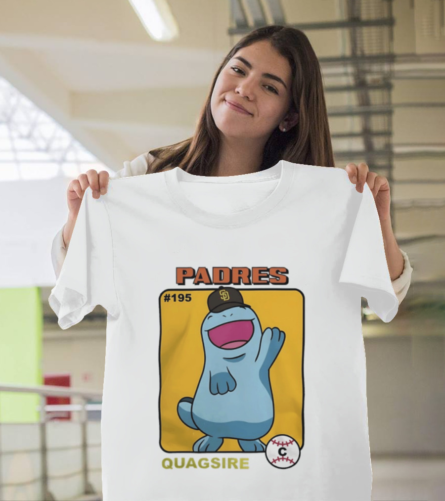 San Diego Padres Quagsire Pokemon Collaboration #195 T-Shirt