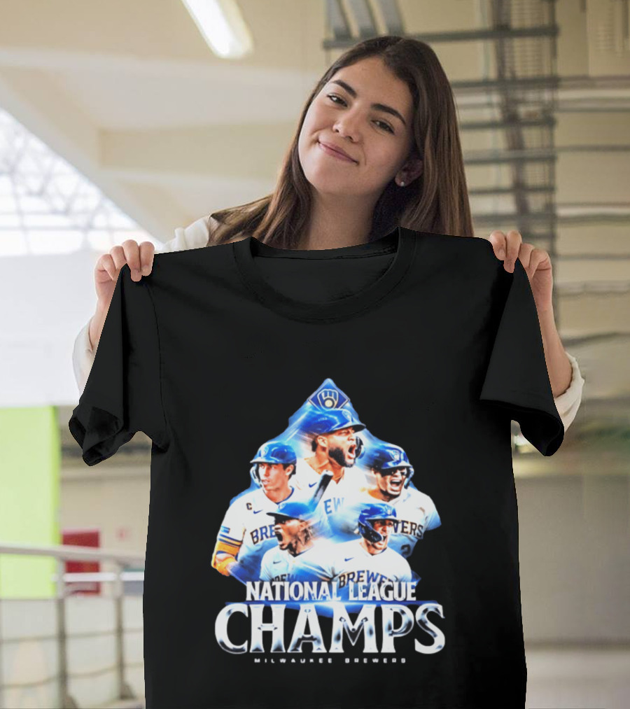 Milwaukee Brewers National League Champs 2026 Player Collage T-Shirt