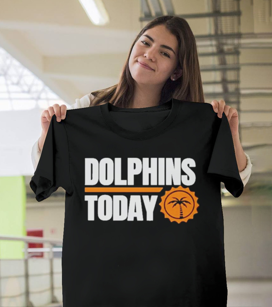 Dolphins Today Chat Sports Football Palm Tree T-Shirt