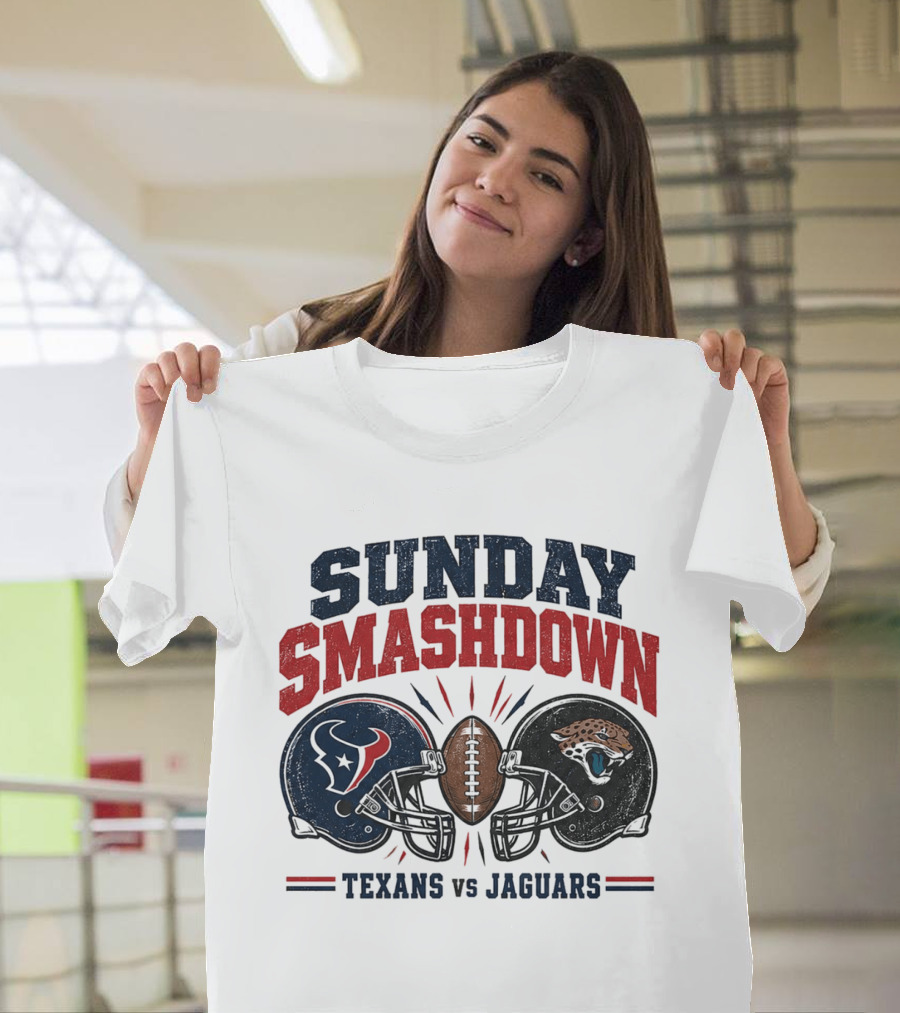 Sunday Smashdown 2026 Texans Vs Jaguars London Football Clash Week 6 T-Shirt